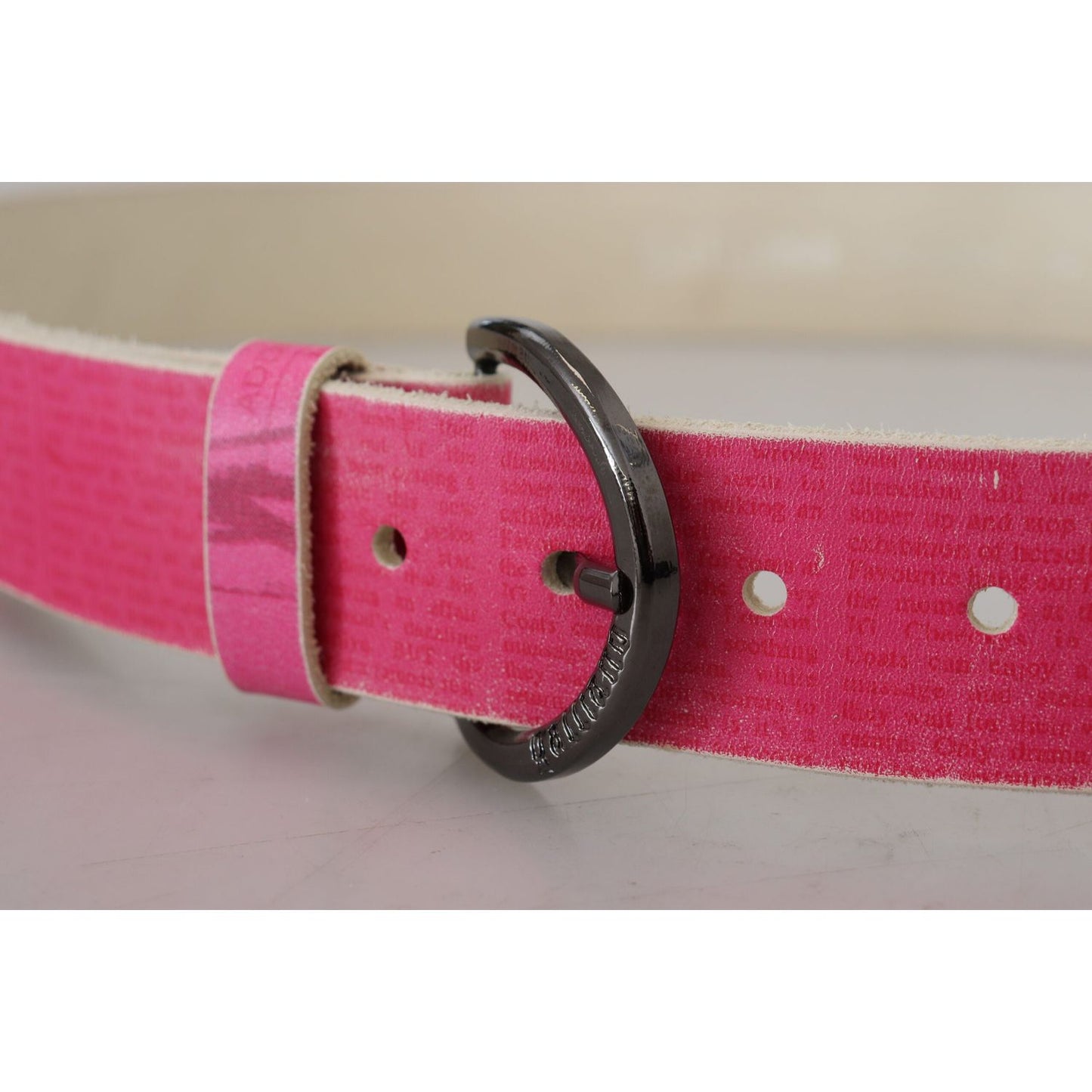 John Galliano Elegant Pink Leather Fashion Belt John Galliano