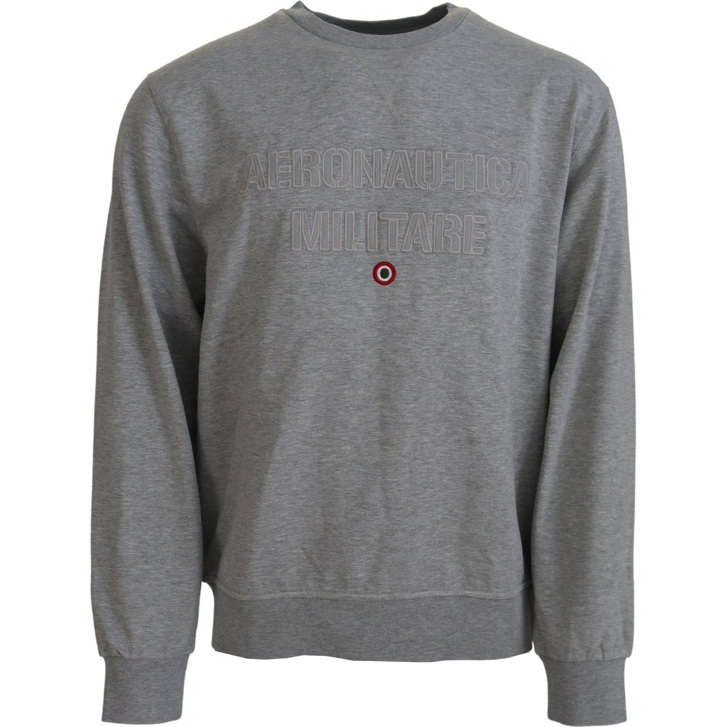 Aeronautica Militare Elegant Gray Pullover Sweater Aeronautica Militare