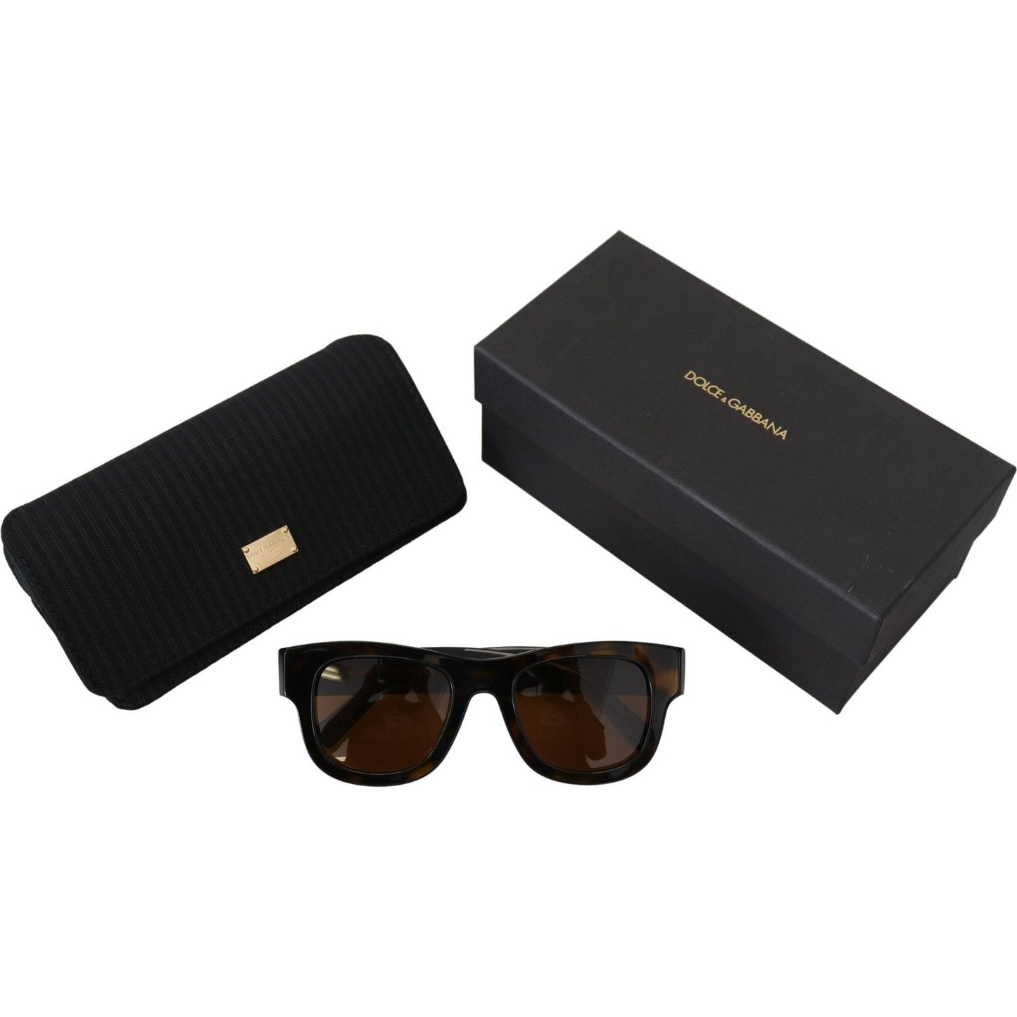 Dolce & Gabbana Chic Brown Acetate Sunglasses Dolce & Gabbana