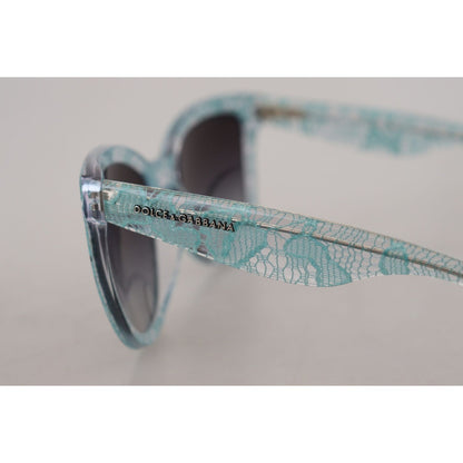 Dolce & Gabbana Blue DG4190 Lace Crystal Acetate Butterfly Sunglasses