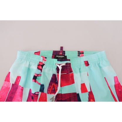 Dsquared² Multicolor Printed Beachwear Shorts Swimwear