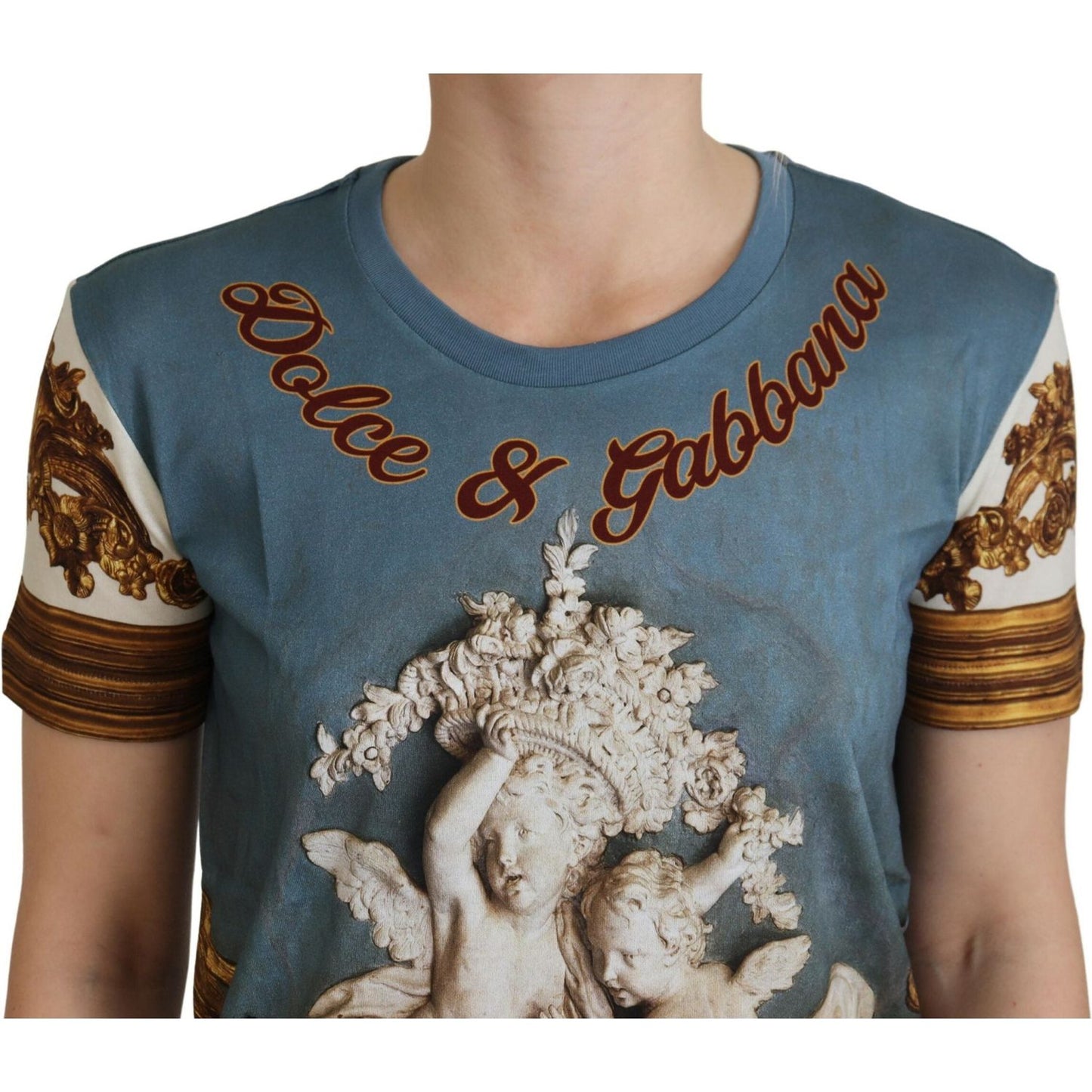 Dolce & Gabbana Chic Angel Print Casual Cotton Tee Dolce & Gabbana