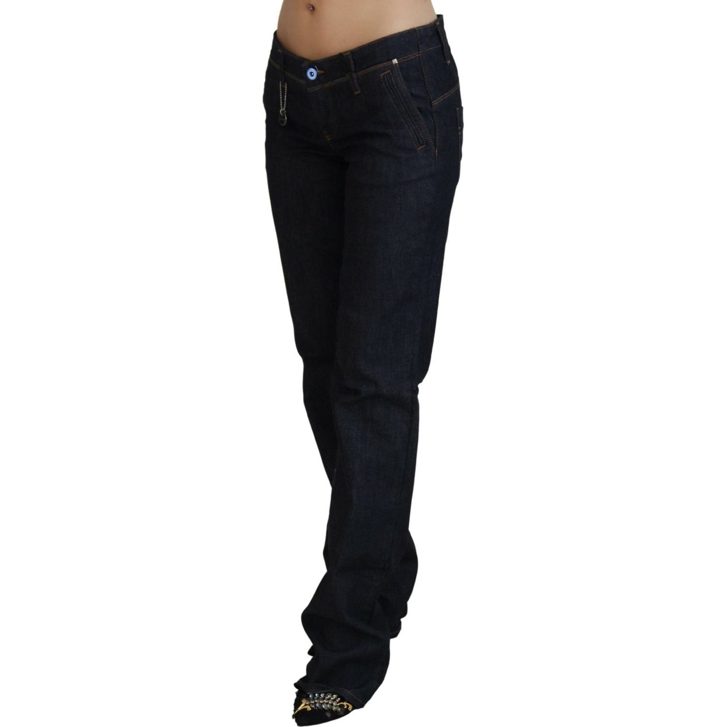 Costume National Chic Low Waist Straight Leg Designer Jeans Costume National