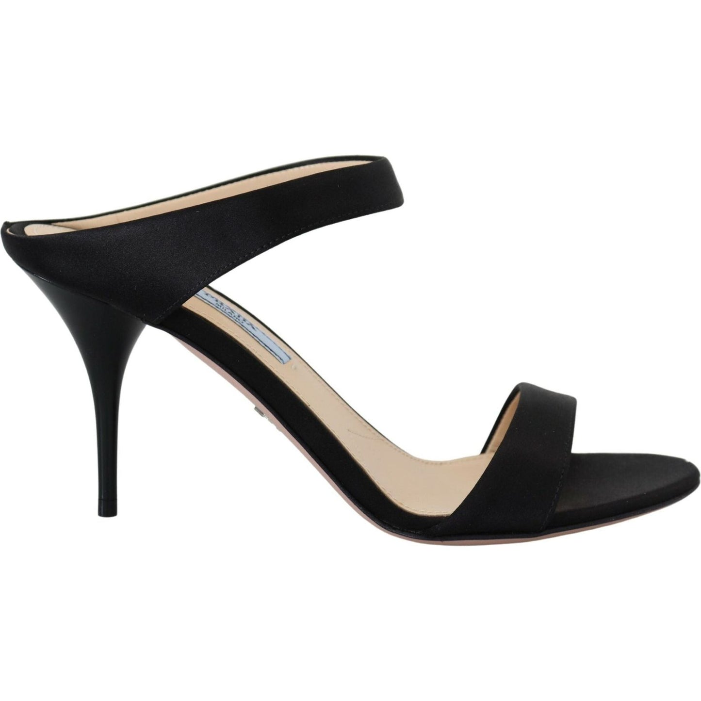 Prada Elegant Black Leather Heels Pumps Prada