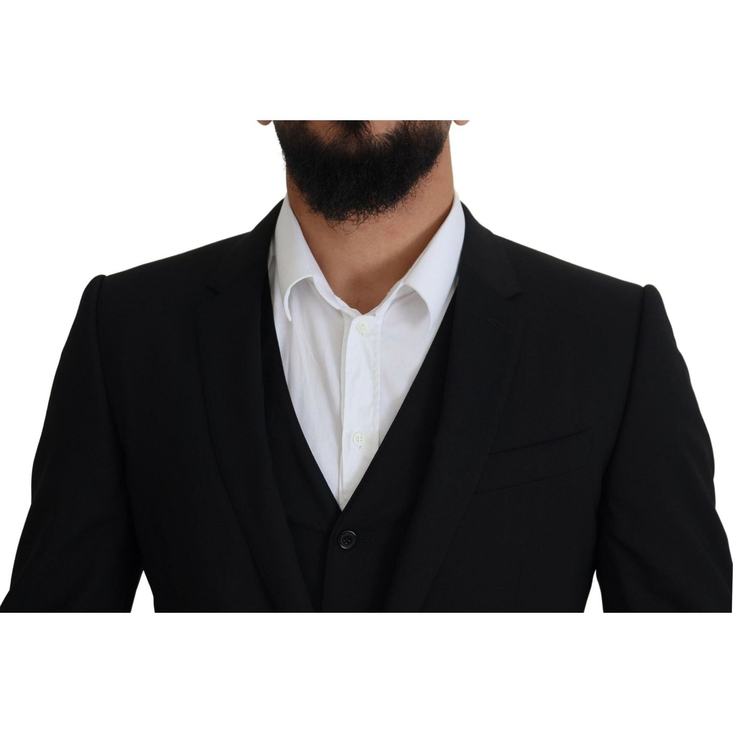 Dolce & Gabbana Elegant Black Martini Two-Piece Suit Dolce & Gabbana