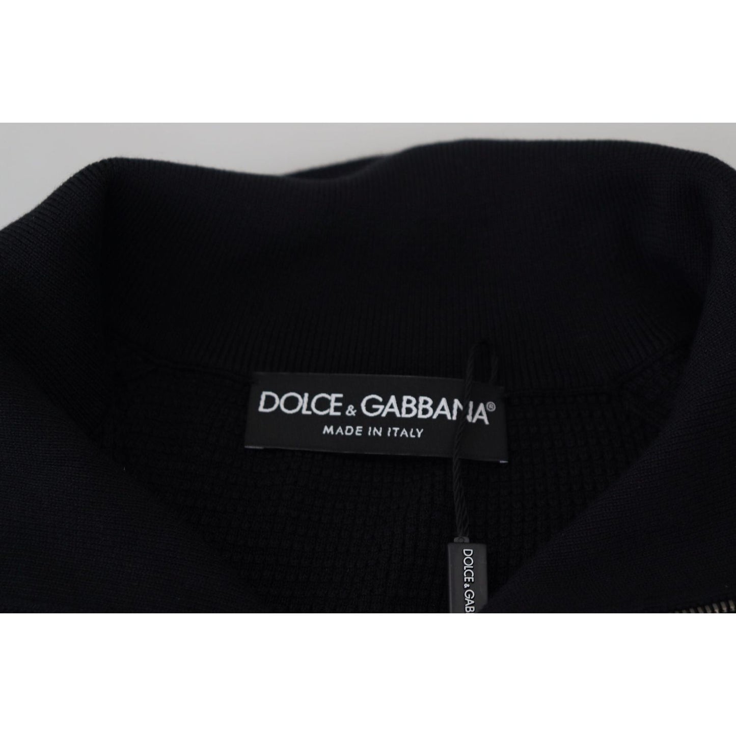 Dolce & Gabbana Elegant Silk Blend Black Pullover Sweater Dolce & Gabbana