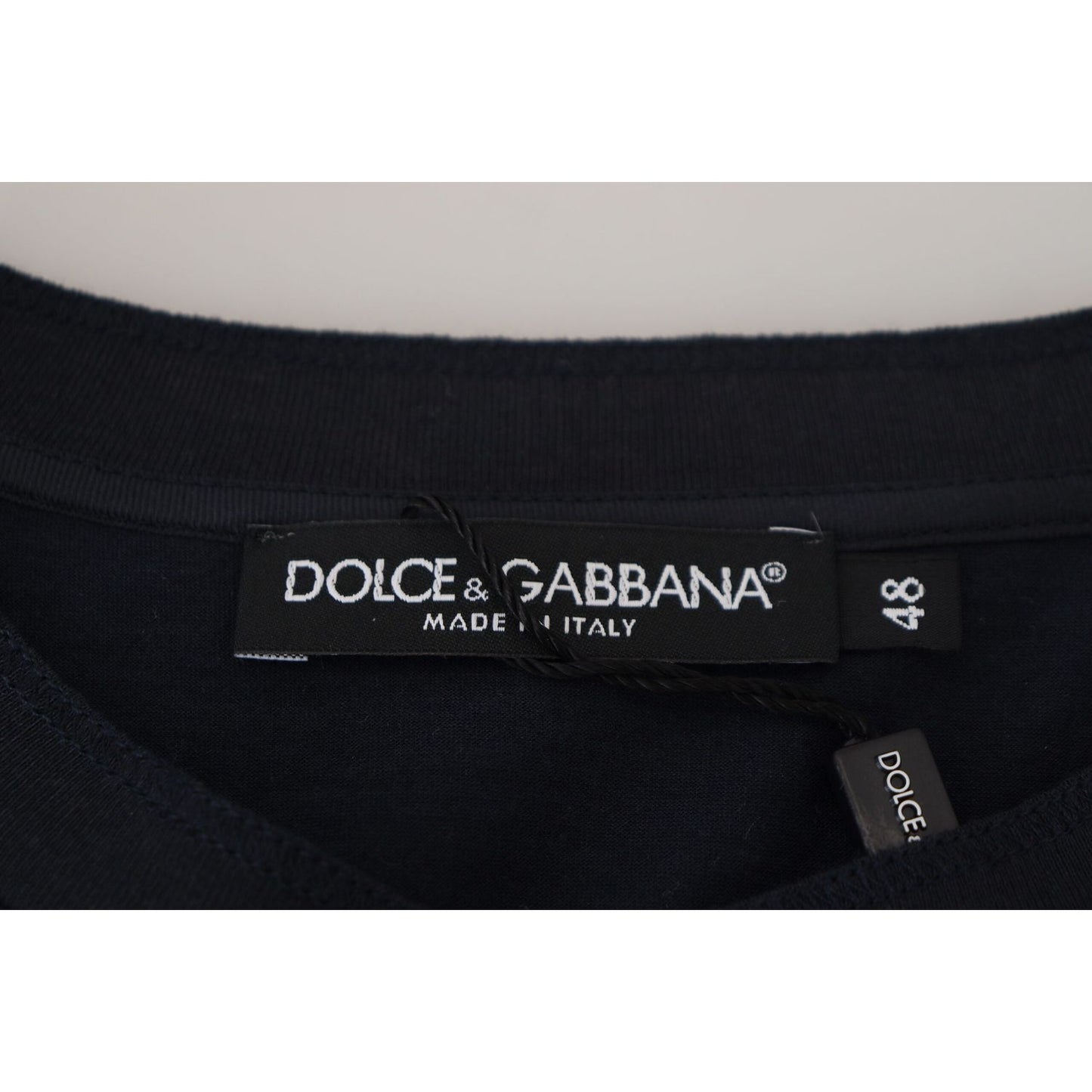 Dolce & Gabbana Elegant Cotton-Silk Blend Blue Pullover Dolce & Gabbana