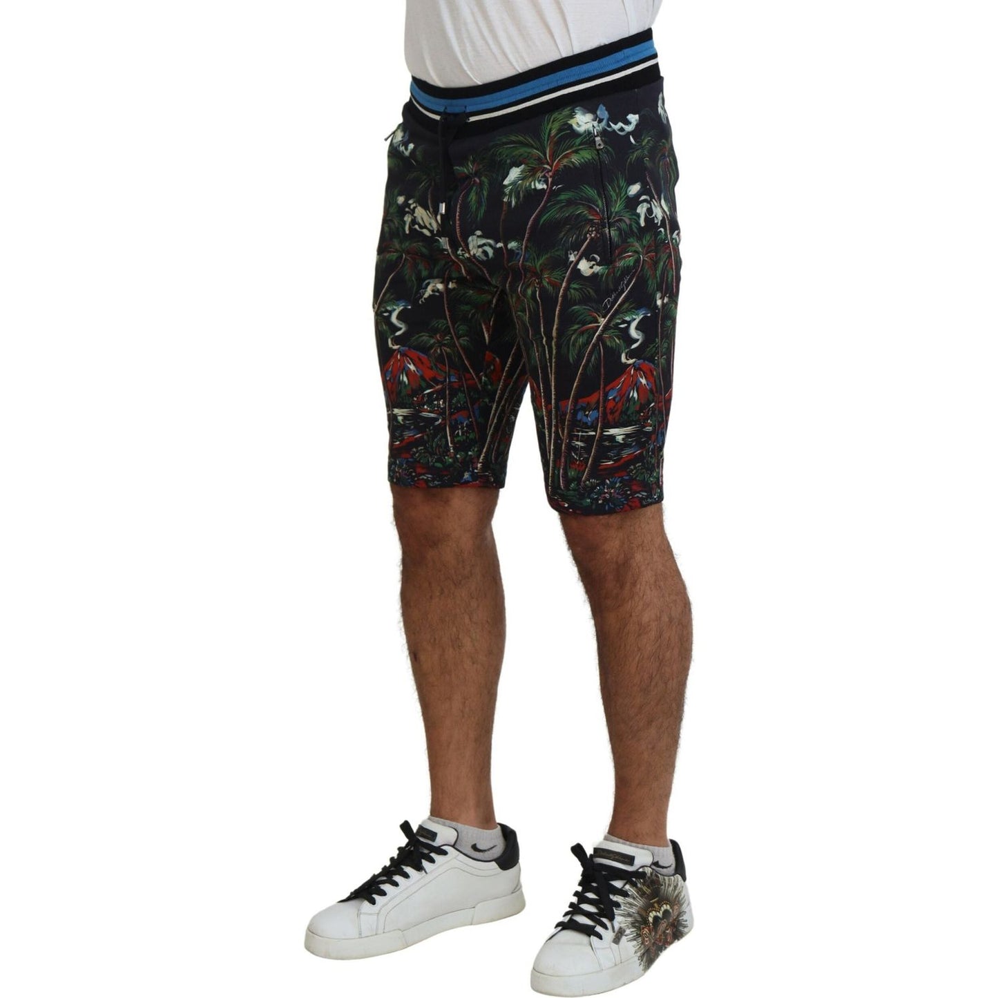 Dolce & Gabbana Volcano Print Casual Knee-Length Shorts Dolce & Gabbana