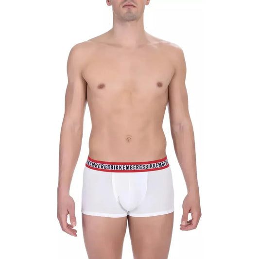 Bikkembergs White Cotton Men Underwear Trunk Pack Bikkembergs