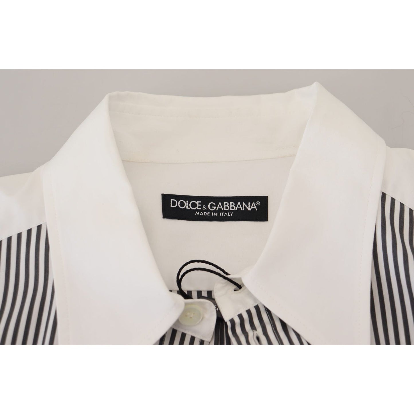 Dolce & Gabbana Classic Black and White Striped Button-Down Shirt Dolce & Gabbana