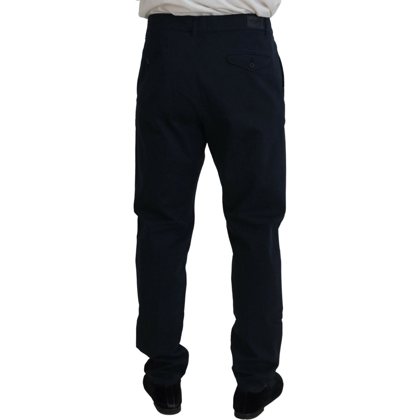 Dolce & Gabbana Blue Cotton Dress Formal Men Pants