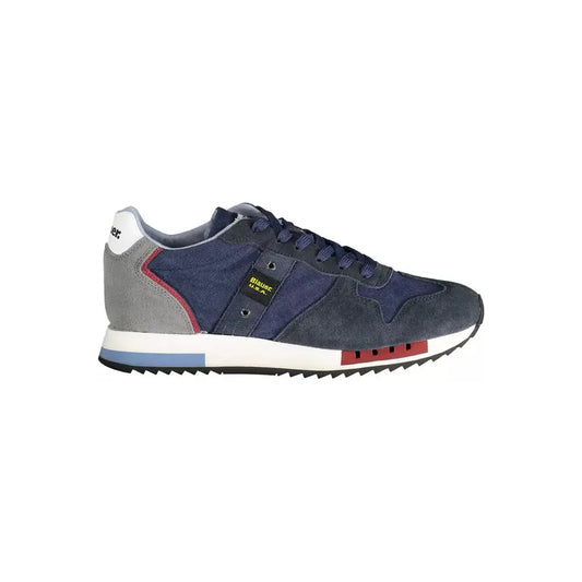 Blauer Blue Leather Men Sneaker Blauer