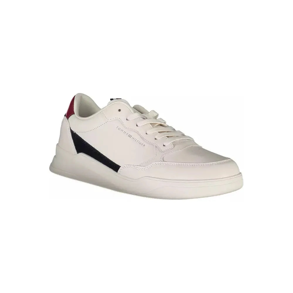 Tommy Hilfiger White Leather Men Sneaker Tommy Hilfiger