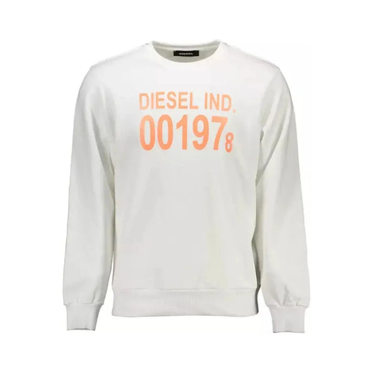 Diesel White Cotton Men's Sweater Diesel