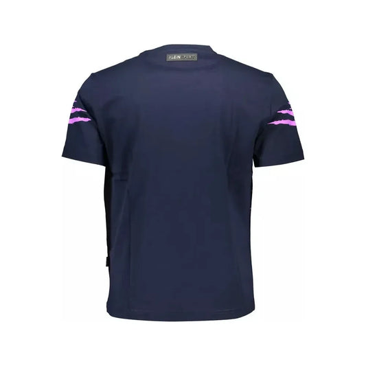 Plein Sport Blue Cotton Men T-Shirt Plein Sport