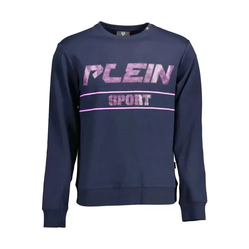 Plein Sport Blue Cotton Men Sweater Plein Sport