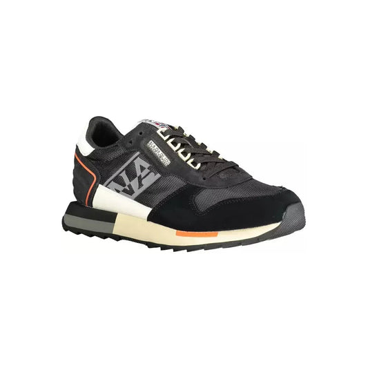 Napapijri Black Leather Men Sneaker Napapijri