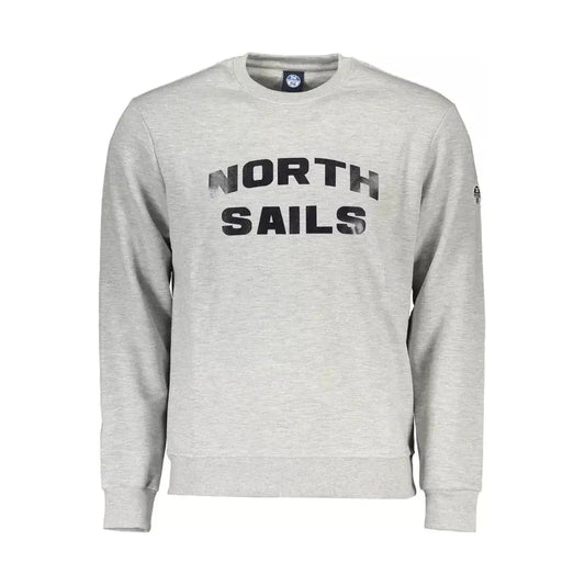 North Sails Gray Cotton Men Sweater North Sails