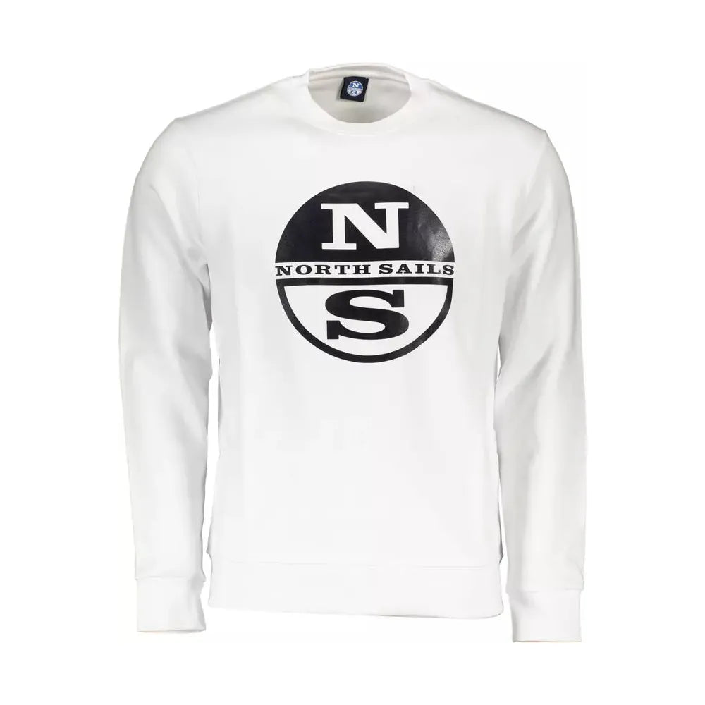 North Sails White Cotton Men Sweater North Sails