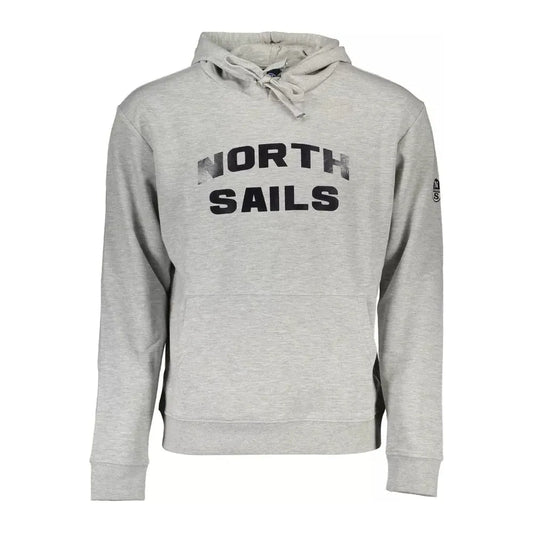 North Sails Gray Cotton Men Sweater North Sails