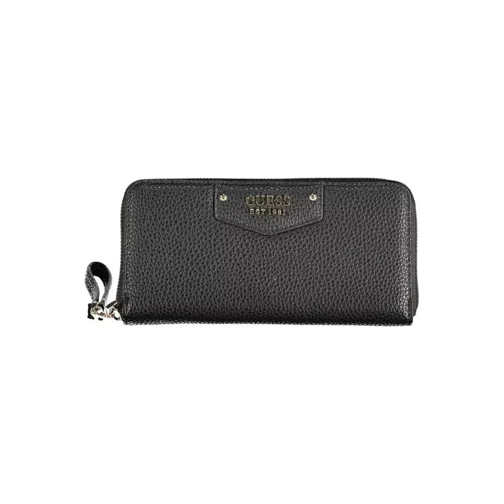 Guess Jeans Black Polyethylene Women Wallet Guess Jeans