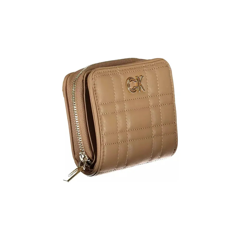 Calvin Klein Beige Polyester Women Wallet Calvin Klein