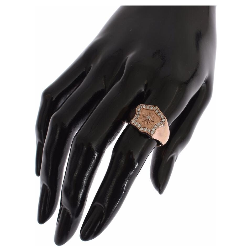 Nialaya Chic Pink Gold Plated Sterling Silver Ring Nialaya