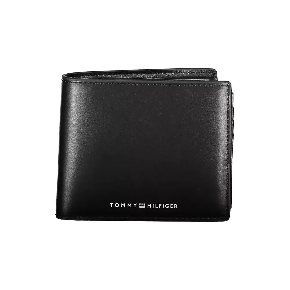 Tommy Hilfiger Black Leather Men Wallet Tommy Hilfiger