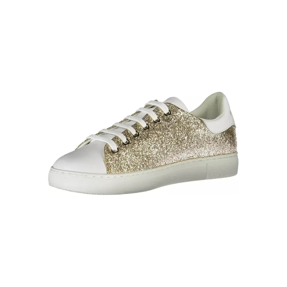 Emporio Armani Gold Polyester Women Sneaker Emporio Armani