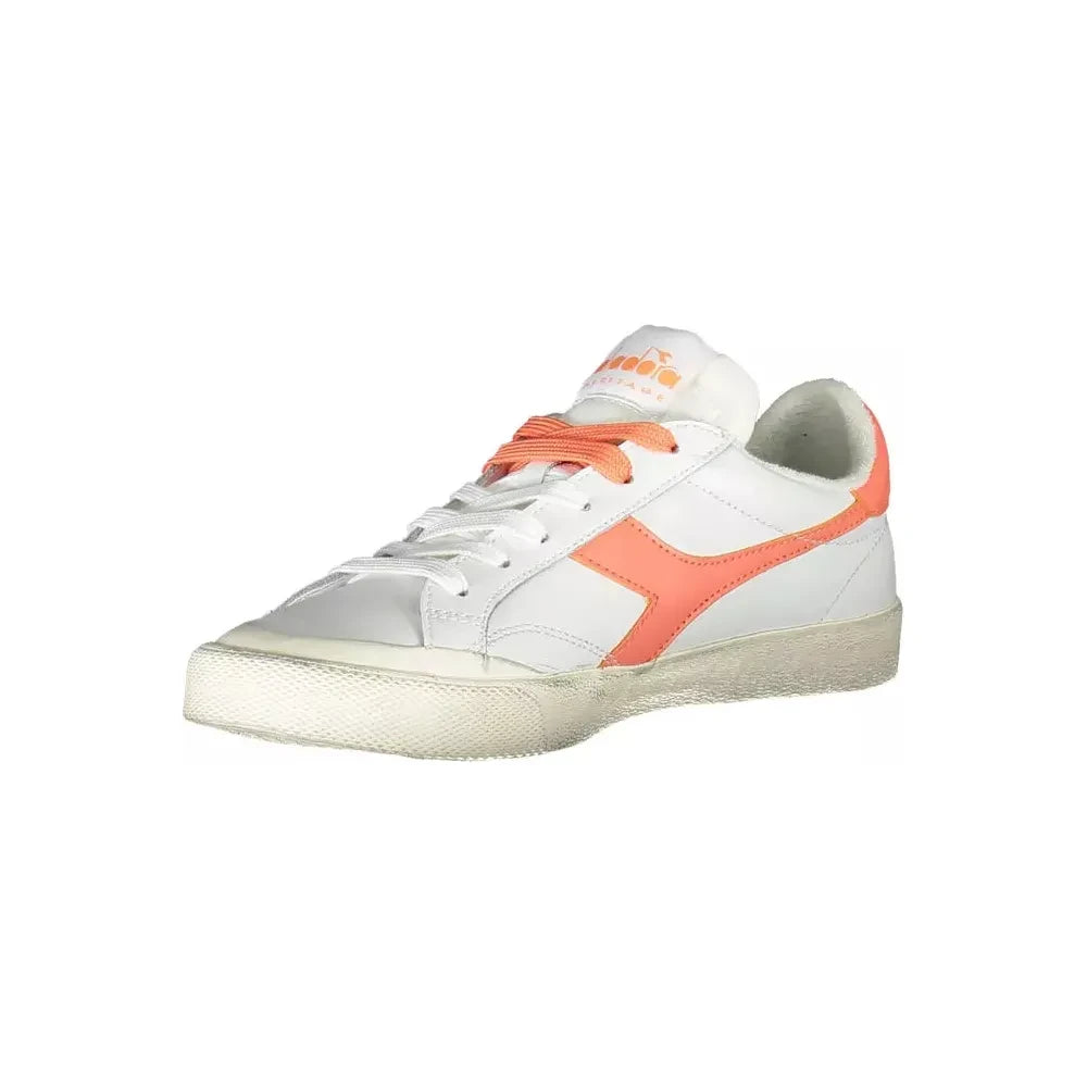 Diadora White Leather Women Sneaker Diadora