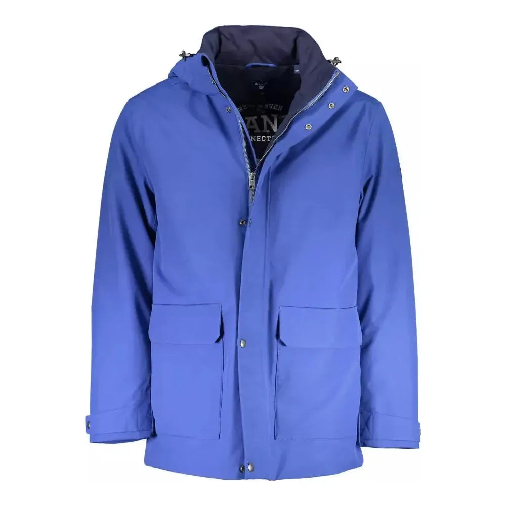 Gant Blue Cotton Men Jacket Gant