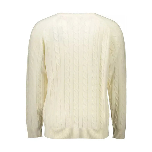 Gant White Wool Men Sweater Gant