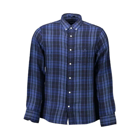 Gant Blue Cotton Men Shirt Gant