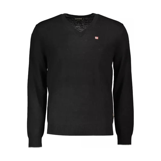 Napapijri Black Wool Men Sweater Napapijri