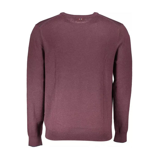 Napapijri Purple Wool Men Sweater Napapijri