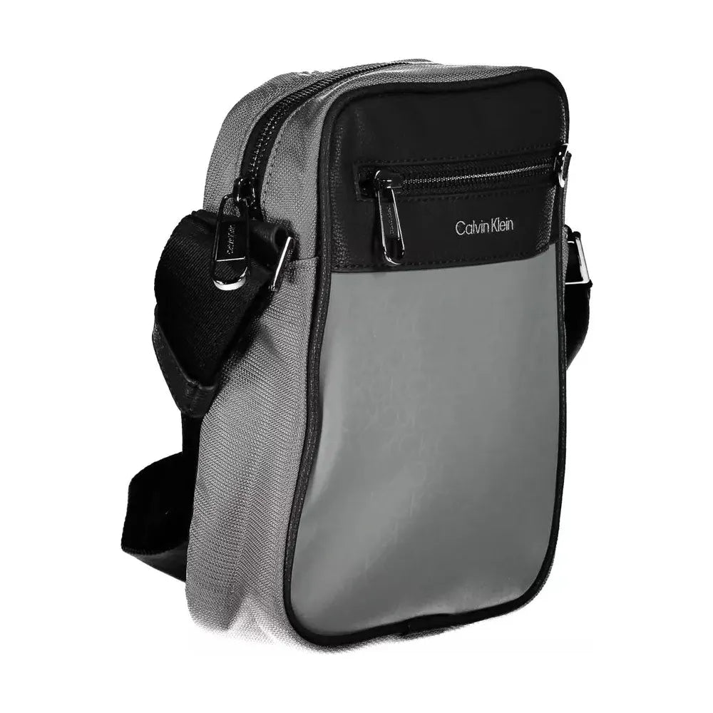 Calvin Klein Gray Polyester Men Shoulder Bag Calvin Klein