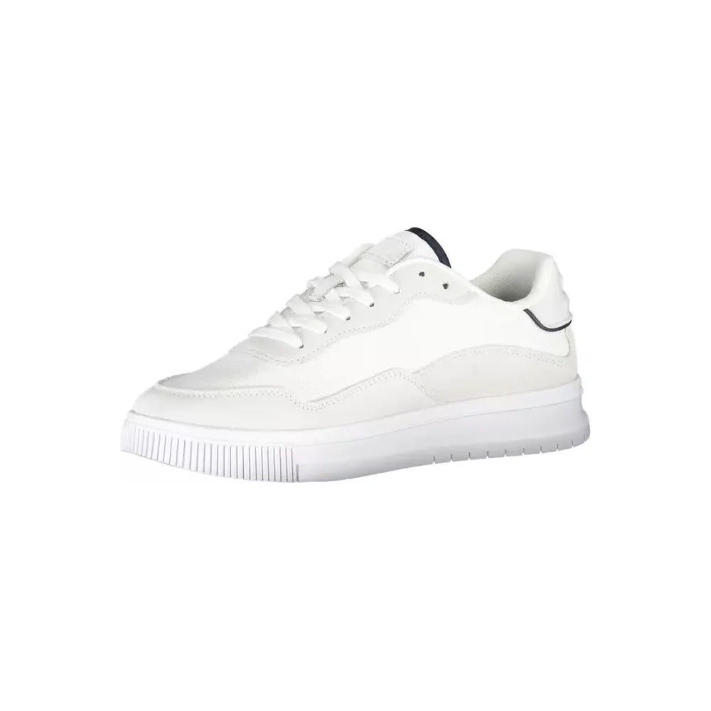 Tommy Hilfiger White Polyester Men Sneaker Tommy Hilfiger