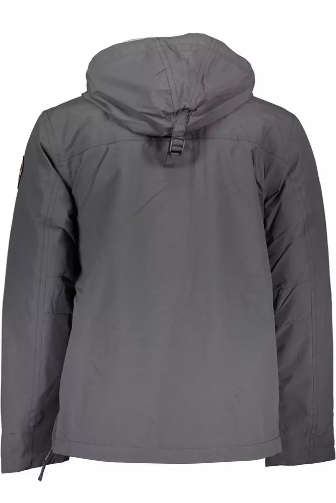 Napapijri Gray Polyamide Men Jacket Napapijri