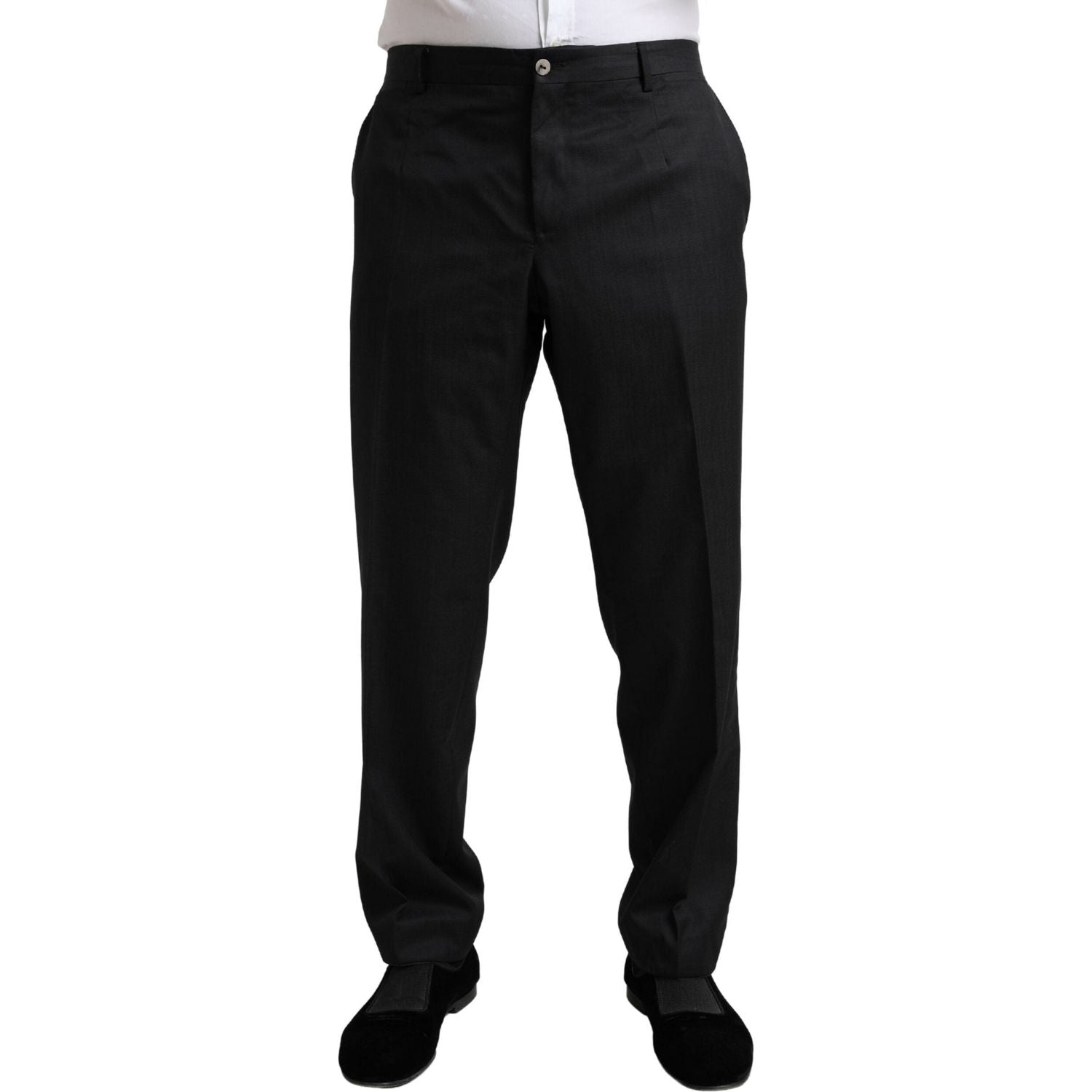 优雅黑色纯羊毛马提尼西装