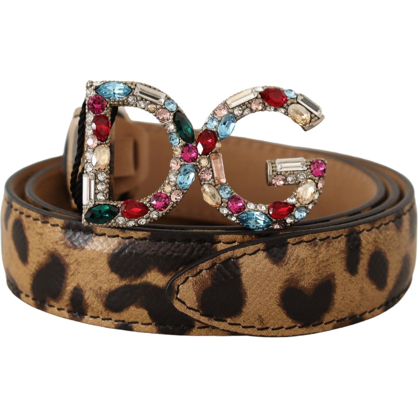 Dolce & Gabbana Elegant Crystal-Embellished Leopard Belt Dolce & Gabbana