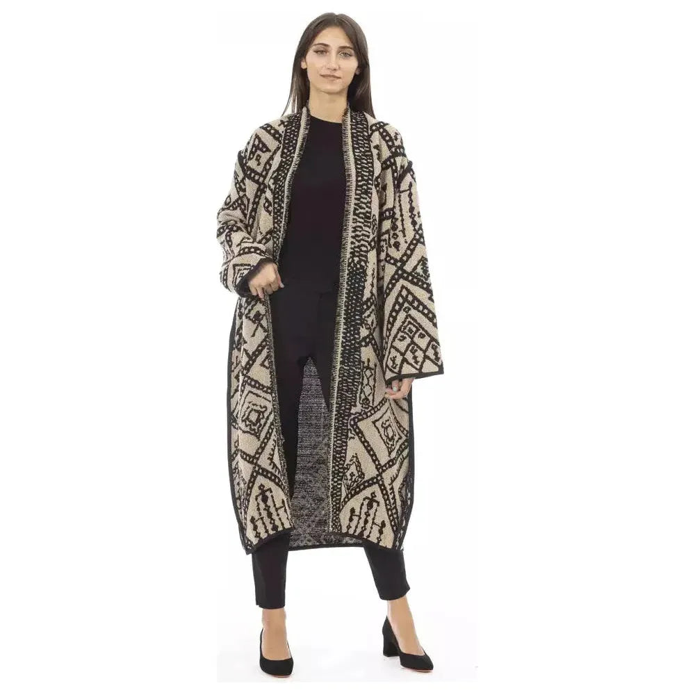 Alpha Studio Brown Acetate Women Coat Alpha Studio