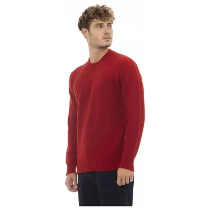 Alpha Studio Red Wool Men's Sweater