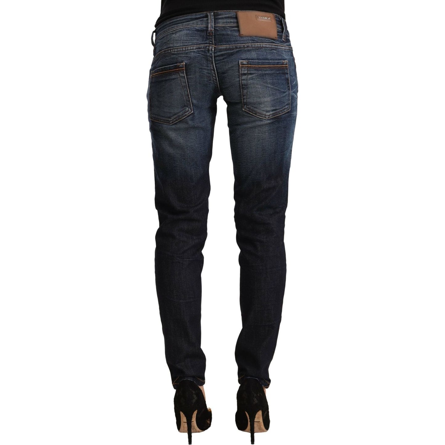 Acht Chic Slim Fit Blue Washed Jeans Acht