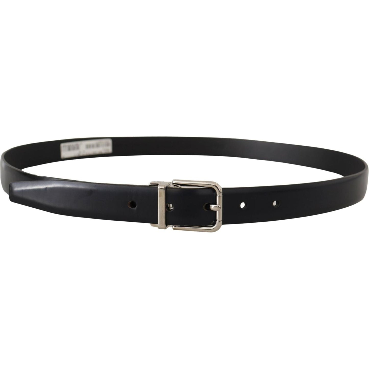 Dolce & Gabbana Elegant Leather Belt with Metal Buckle Dolce & Gabbana