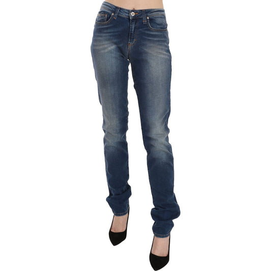 Fiorucci Svelte Mid Waist Slim Jeans in Vintage Blue Fiorucci