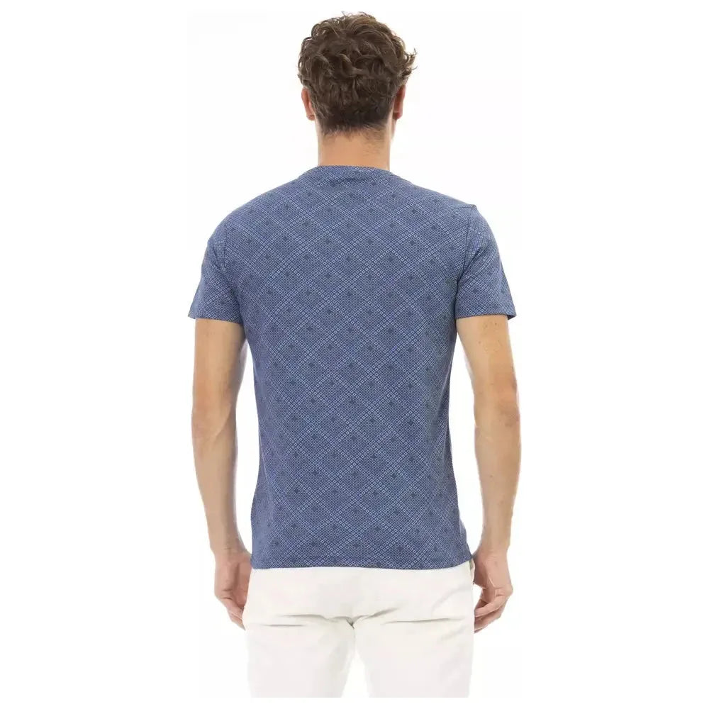 Baldinini Trend Blue Cotton Men T-Shirt Baldinini Trend