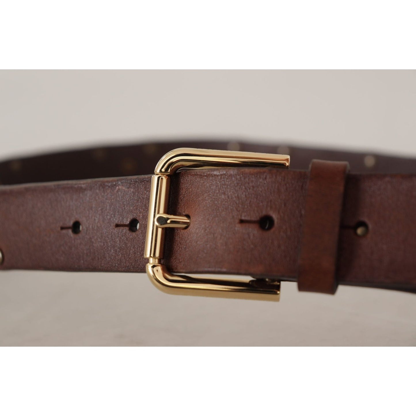 Dolce & Gabbana Elegant Leather Belt with Metal Buckle Dolce & Gabbana