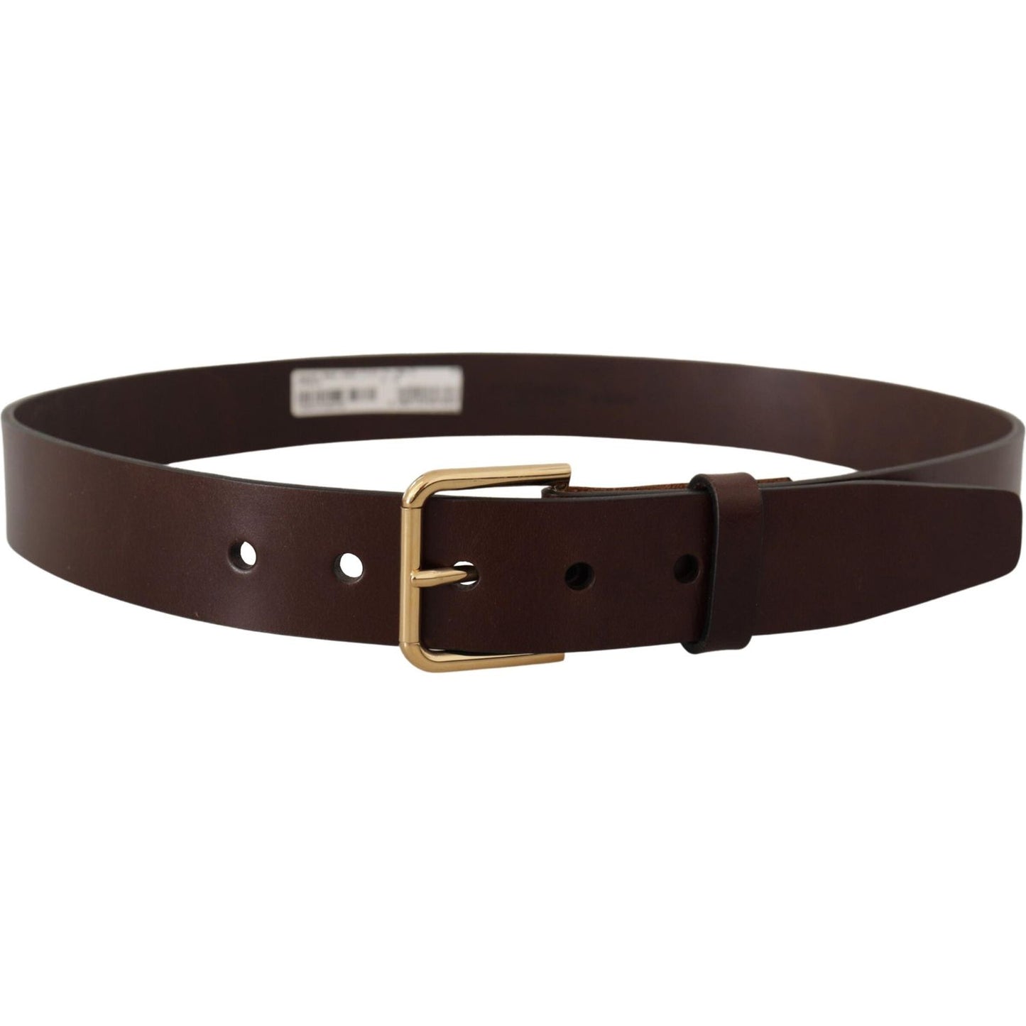 Dolce & Gabbana Elegant Black Leather Belt with Metal Buckle Dolce & Gabbana