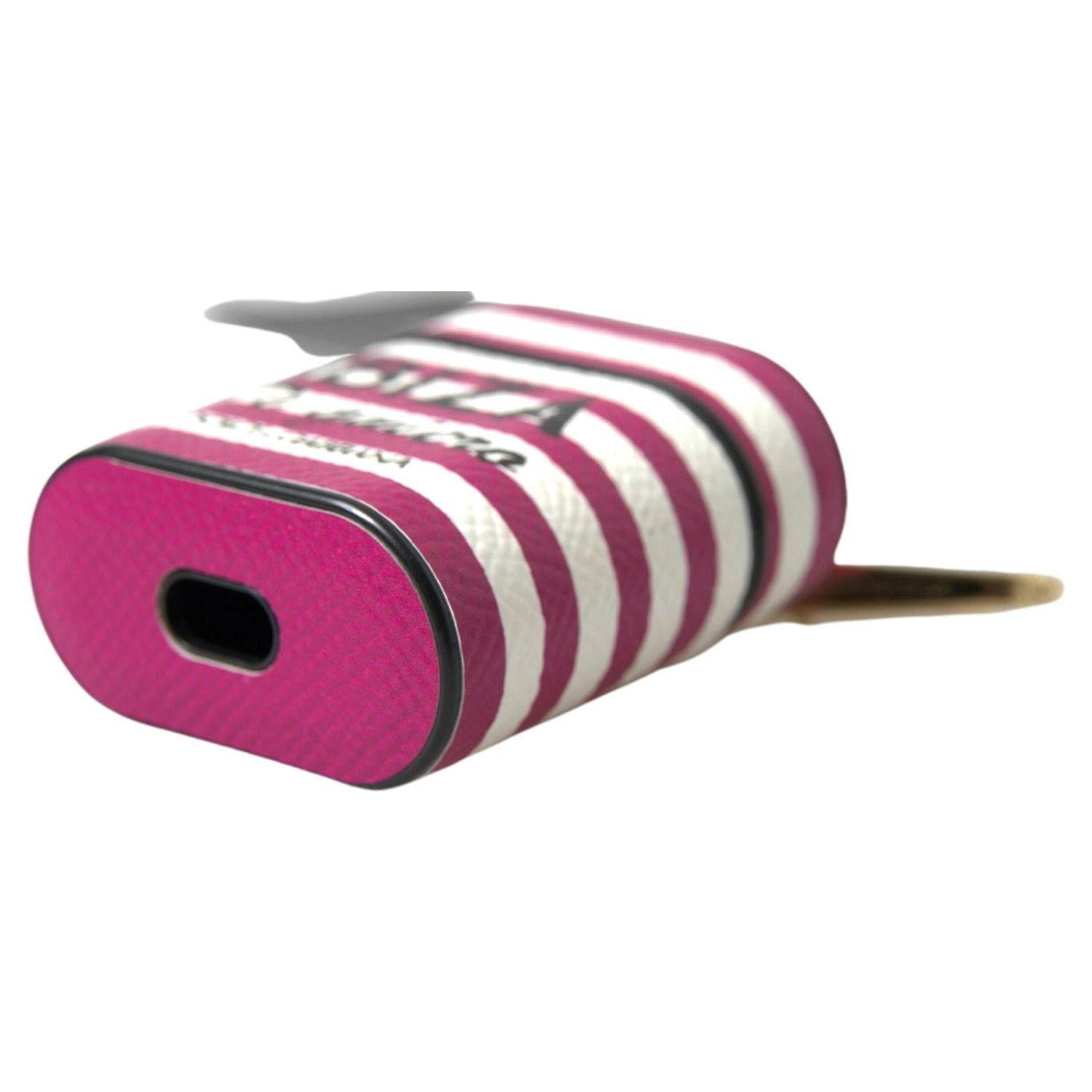 حافظة Airpods جلدية أنيقة باللون الفوشيا من دولتشي آند غابانا