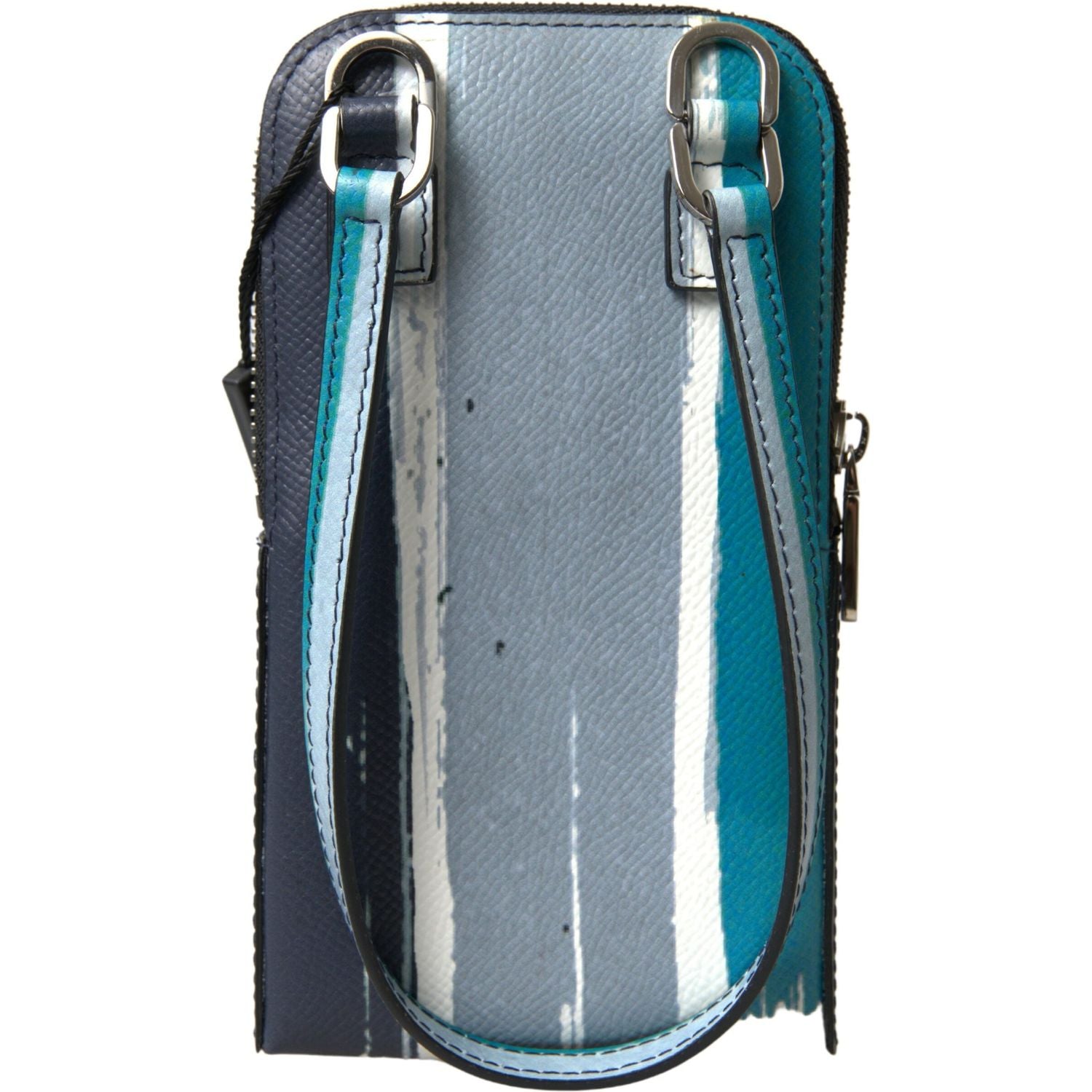 Front view with bag zipped and handles upright.